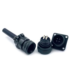 1 Set MS3106A14S-2S MS3102A14S-2P Industrial Circular Connector, MIL-DTL-5015 Series Threaded Connector 4 Pin Contacts Solder Male Connectors Straight, 14S Shell Size