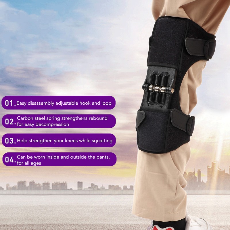 Knee Support Brace Spring Powered Knee Protection Booster Joint Stabilizer