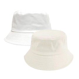 ClcIosis 2 Stück Fischerhüte, Strand-Sonnenhut für Herren Damen, ﻿Anglerhut Einfache Einfarbige Fischerhüte für Camping, Einkaufen, Urlaub, Golf, Wandern, Outdoor