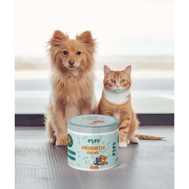 PSPS Dogs & Cats Probiotic Supplement with Bacillus Coagulans & Subtilis and Saccharomyces Boulardii – Supports Gut Health, Reduces Diarrhea, Bad Breath & Boosts Immunity - 0.66 lbs