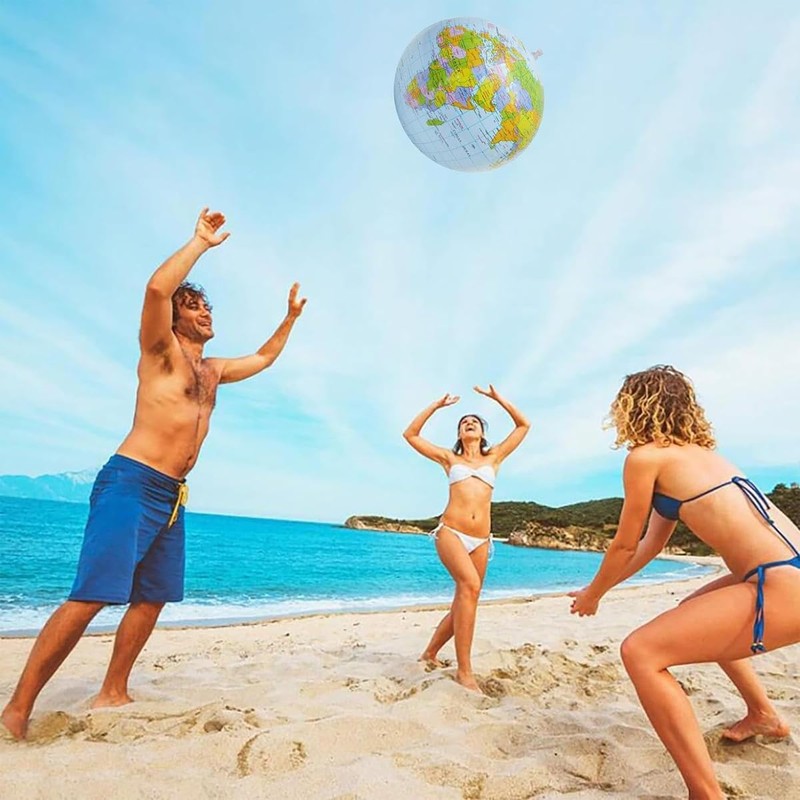 Sarini 2PCS Inflatable world globe, inflatable globe, water polo world
