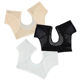 KOMBIUDA Sweat-proof Comfortable Underarm Vest 3pcs Pack Breathable Washable for Summer