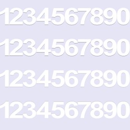 Zonon 40 Pcs 4 Sets Vinyl Mailbox Number Decals for Cars Waterproof Numbers Stickers Reflective Anti-Fading Vinyl Number Decals Pre-Spaced Signs for Mailbox Car Home(White,3 Inch)