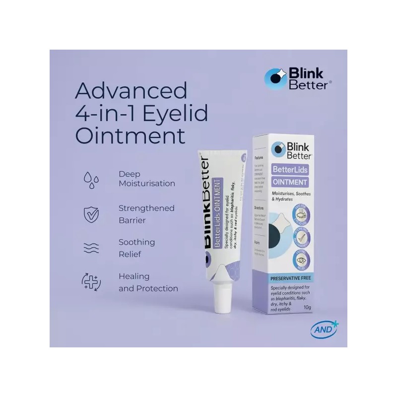 BlinkBetter 건조하고 가려우며 민감한 눈꺼풀을 위한 블링크베터 연고 - 시어
