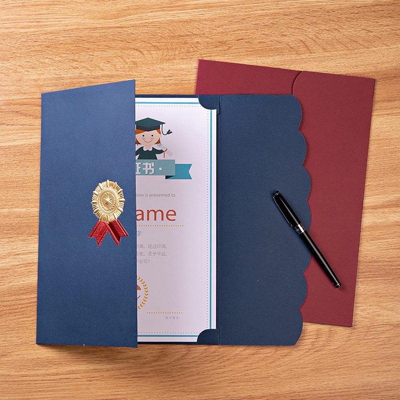 A4 Certificates File, Award Holder, Trifold, Appreciation Card, Diploma, Diploma,