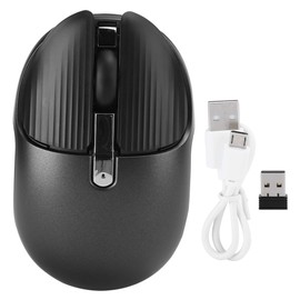 HXSJ M106 2.4G Wireless Mouse Rechargeable Silent Mute Mice USB Receiver 1200/1600 DPIBlack