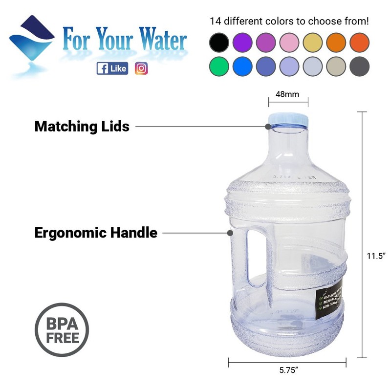 1 Gallon Leak-Proof BPA Free Reusable Plastic Drinking Water Big