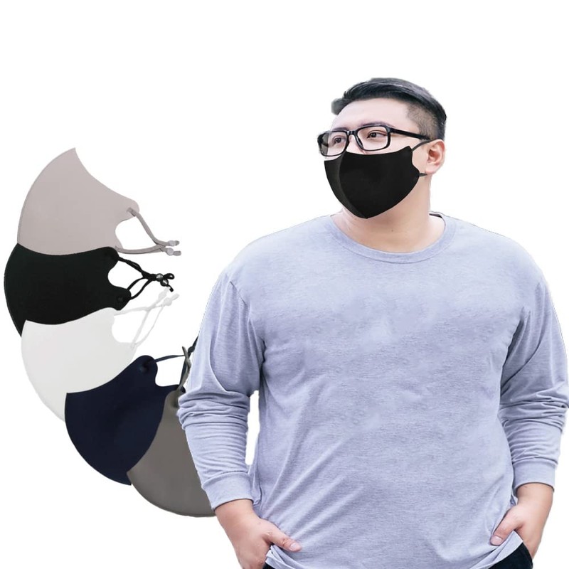 【フェザーストアブランド】大きい冷感マスク 接触冷感 大きいマスク ビッグサイズ夏用マスク 大きいサイズ ビッグマスク ２Ｌサイズ 耳が痛くならない 2枚重ね用にも 冷感マスク