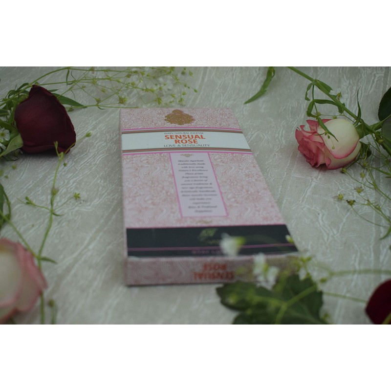 SVATV Herbal and Ancient Vedic Method Rose Incense Sticks for