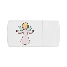 'Adorable Angel in Pink Gown ' Pill Box with Tablet Splitter (PI00032546)