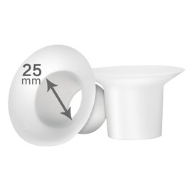 LOZAEVE - Insertos de brida de silicona de 25 mm compatibles con Spectra S1/S2, Medela, Bellababy, Elvie, Paruu R12 P10, Momcozy S9 S10 S12 Pro, Freemie Protector de extractor de leche, reduce el