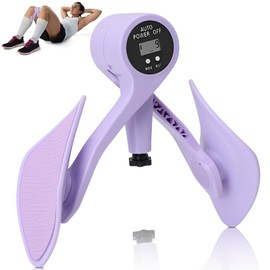 Inner Thigh Exercise Equipment, Pelvic Floor Trainer, Women's Adjustable Resistance Intelligent Counter, 360 Degree Rotation, Hip Pelvis Trainer for Workout, Fitness, Purple