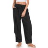 TARSE Womens Linen Palazzo Pants Baggy Casual Harem Pants with