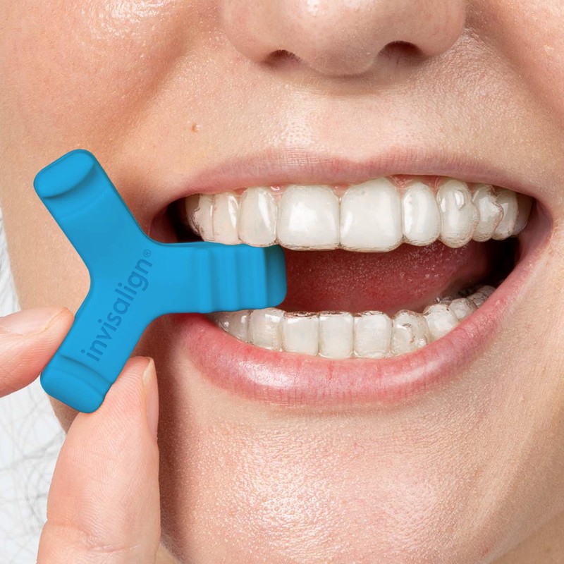 Invisalign Munchies EPS Aligner and Retainer Tray Seaters, Blue and