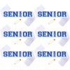 6PCS White Senior 2026 Sashes with Royal Blue Glitter Printing