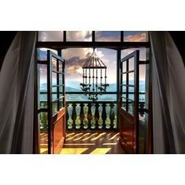 Colourful Parrot Windchimes Jhoomar Hanging for Home Door, Wall, Temple, Bedroom, Decorative Accessories for Party, Festival Decor, Wedding, Christmas Festivities, Gift Size: 23 Inches (Parrot)