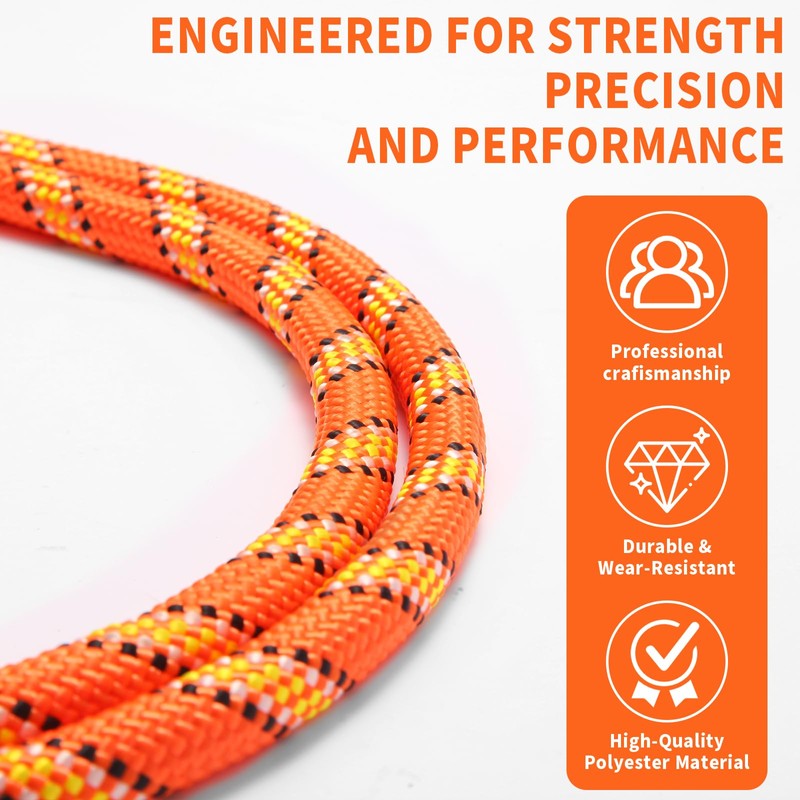 Arborist Rope Tree Rope Polyester Bull Rope (1/2in x 150ft)