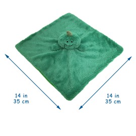 Doindute Baby Green Pumpkin Soft Stuffed Animal Security Blanket, Plush Pumpkin Character Lovey Blanket, Baby Shower/Nursery Gift, Newborn Infant Toddler Snuggle Blankie for Boys Girls, 14 Inches