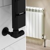 Pack of 4 Black 15mm Radiator Pipe Hole Covers -