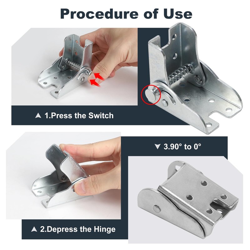 CPROSP 2-Piece Folding Hinge 90 Degree, Table Hinges Foldable with