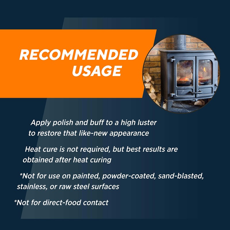 Rutland Liquid Stove and Grill Polish for Cast Iron and