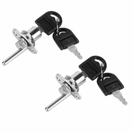 2 x Cabinet Locks Furniture Drawer Wardrobe Filing Cabinet Lock with Key Office Security Cabinet Locks Drawer Furniture Cabinet Filing Cabinet Lock with Key (19 mm Silver)