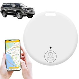 GPS Tracker,Mini Magnetic GPS Tracker for Vehicles,Car Tracker Real Time Locator,Portable GPS Tracker for Pets,Magnetic GPS Tracker No Subscription,Anti-Lost Tracker Devices Cars,Pets,Wallet,White