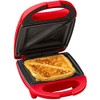Nostalgia mini sandwich maker toaster compact for portion control seals