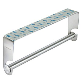 simpletome Kitchen Paper Towels Holder Under Cabinet Adhesive or Drilling Installation Brushed SUS304 Stainless Steel (Silver)