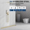 Neodrain 24-in Brushed Brass Rectangular Linear Shower Drain with Brick