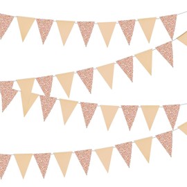 2 Pieces Triangular Pull Flags, Party Decoration Supplies, Scene Setting Banners, Party Glitter Flag Decorations, Party Decorations, Party Romantic Decorations