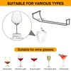 FOMANSH 14-Inch Under Cabinet Wine Glass Holder - Metal Stemware
