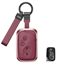 for Lexus Key Fob Cover, Premium Aluminum and Leather Protective Case