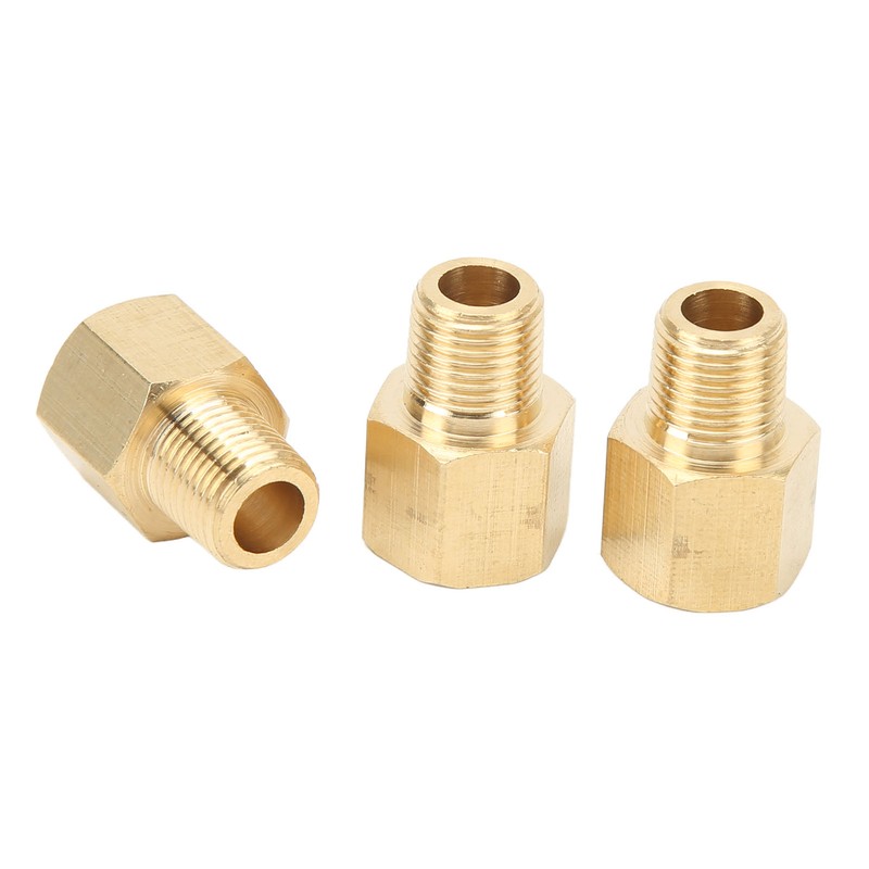 6PCs Brass Pipe Fitting Adapter 1/8 BSPT Female NPT Vehicle