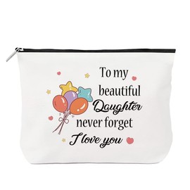 QONCV Cosmetic Bags, Best Daughter Gifts for Women Birthday Christmas, Presents for Daughter, Make Up Bag