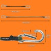 LHOEST Pack of 4 Tensioning Elastic Expander Rope with Carabiner,