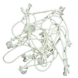 Clucker-Truss Elastic Gourmet Trussing Strings; 2.5 inch White Heavy Duty; Bulk Bag of 1,000 Ties. Small Truss String Created for Single wrap Around Wings for Peruvian Rotisserie.