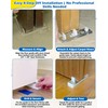 IWIWE Adjustable Sliding Closet Door Floor Guides with Carpet Risers