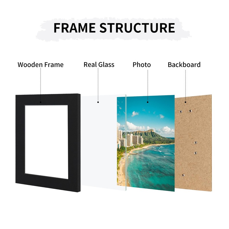 ccdcc 5x7 Collage Picture Frames Set of 2, Rustic Wooden