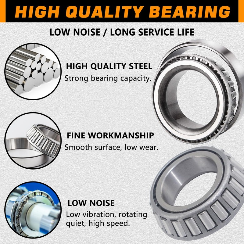 GREPSPUD 2 Sets L68149 L44649 Trailer Axle Hub Bearings Kit