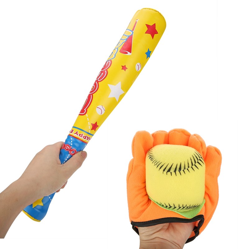 4PCS Sports Baseball Toys Soft Baseball Bat Ball Glove Set