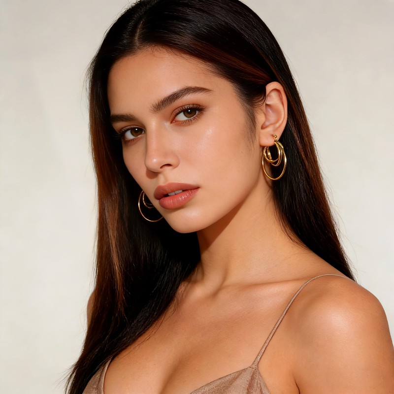 FILMOON Gold Hoop Earrings for Women Gold Statement Hoop Earring