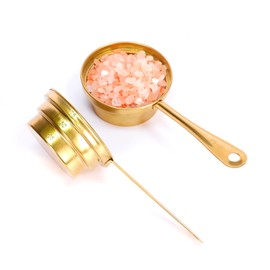 2 Pcs 3-in-1 Stainless Steel Measuring Spoons 75ml Coffee Measuring Spoon (Golden)