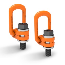 2 Pcs Eye Bolt M8 x11 Max Load 0.3 Tons Metric Thread Universal Swivel Hoist Rings 360°Rotation Made of Alloy Steel, Tensile Strength > 1080MPa