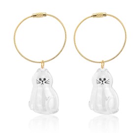 BOXOB 2pcs Cat Hair Collector Keychain, Adorable Pet Storage Keepsake Bottle Keychains Memorial Bottle Keychain Gifts Fit Pet Owners