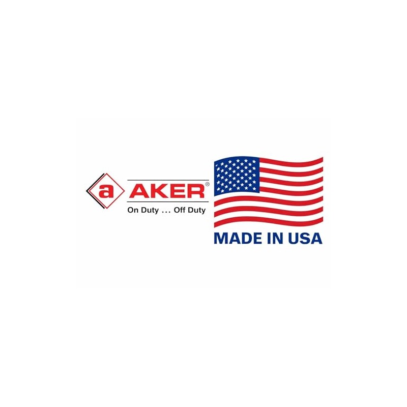 Aker Leather 590 Porta credencial federal con clip, color marrón