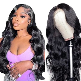 Yamikk 24 Inch 13x5 Hd Lace Front Wigs Human Hair Pre Plucked 180% Density Body Wave Lace Frontal Wigs Brazilian Human Hair Lace Front Wigs For Women