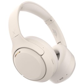 Riwbox Hybrid Active Noise Cancelling Headphones,Wireless Over Ear Bluetooth Headset,60H Playtime,Hi-Res Audio, Foldable,Bluetooth V5.4,Comfort&Immersion for Work,Commuting (White)