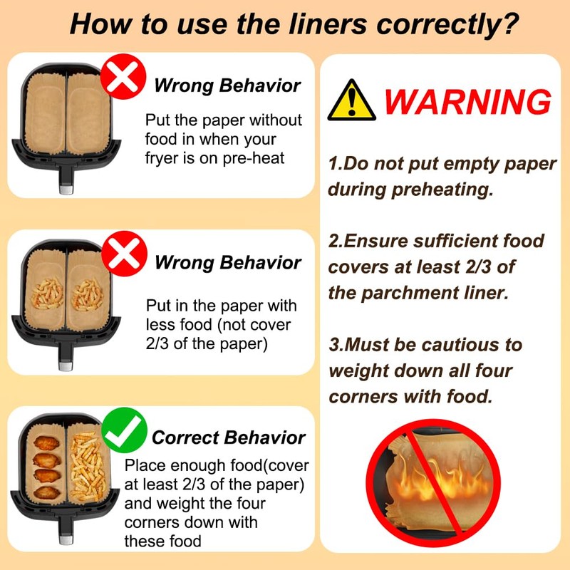 YQL Air Fryer Liners for Tefal Easy Fry XXL 2In1