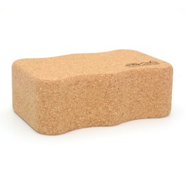 Cork Yoga Block Onda – By ZenYogaWedge - Premium 100% Natural Single Brick For Beginners and Professionals Yoga Pilates Classes Home Exercise Fitness Non-Slip Grip - Eco-Friendly